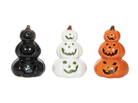 LED Triple Pumpkins Stack Figurine, Asst. of 3 Cheap