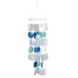 Blue Green & White Capiz Chime For Cheap