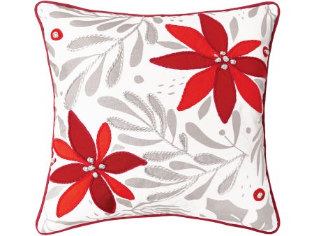 Poinsettia Christmas Pillow Supply