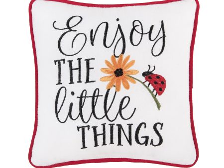 Little Things Ladybug Mini Pillow Hot on Sale