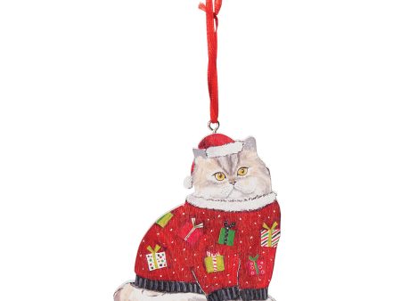 Santa Cat Ornament Online Sale