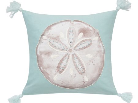 Sea Glass Sand Dollar Pillow on Sale