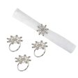 Silver Winter Snowflake Napkin Ring, Set of 4 Cheap