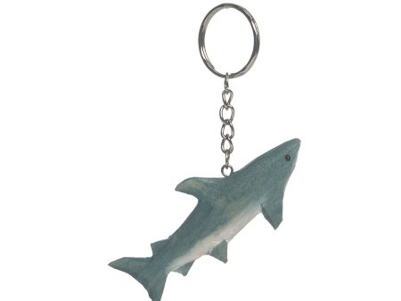 3.125 in. Wood Shark Keychain Cheap