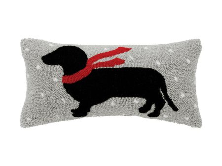 Winter Dachshund Pillow Cheap