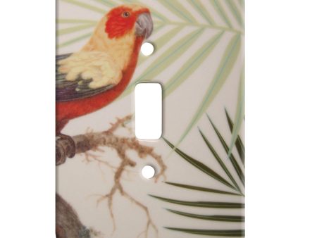 Tropical Parrot & Palms 1 Toggle Switch Plate Hot on Sale