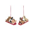 Cats & Dogs Sled Ornaments, Asst. of 2 on Sale