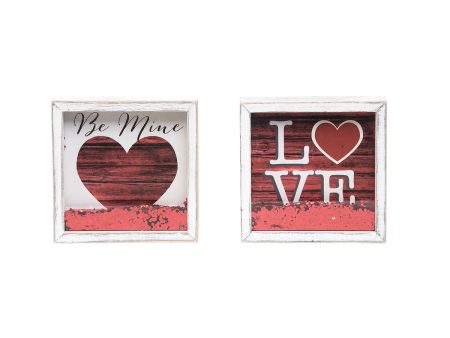 Valentine Glitter Art Box, Asst. of 2 For Cheap