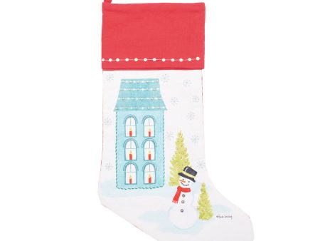 Aqua House & Snowman Stocking For Cheap