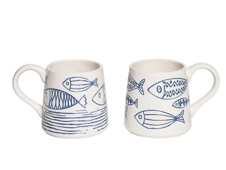 Fish Mugs, Asst. of 2 Online Hot Sale