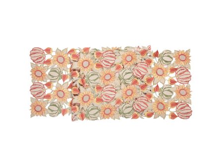 Pumpkins Sunflower Embroidered Runner Fashion