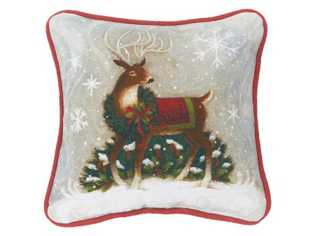 Woodland Deer Mini Pillow For Cheap