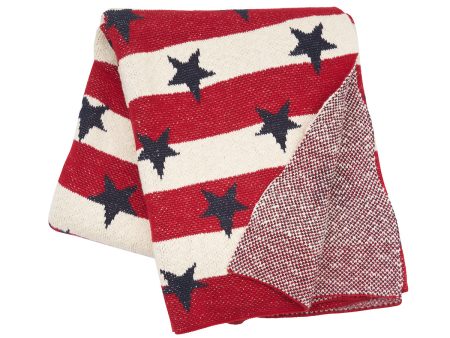 Stars And Stripes Knit Throw Fashion