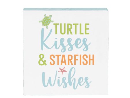 Turtle Starfish Shelf Block For Sale