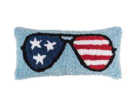 Patriotic Sunglasses Hooked Mini Pillow Online