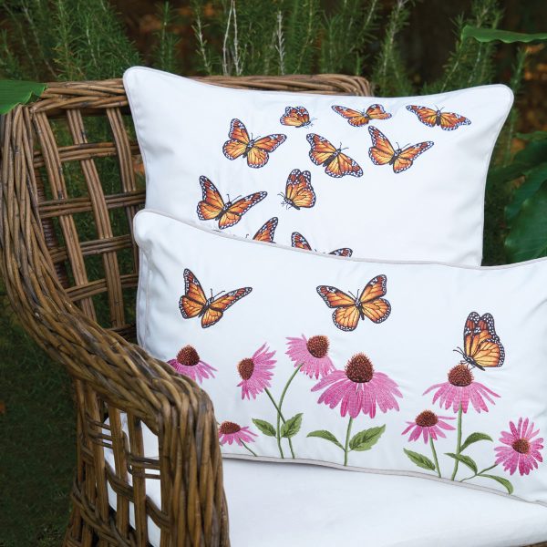 Butterfly Garden Indoor Outdoor Lumbar Pillow Online now