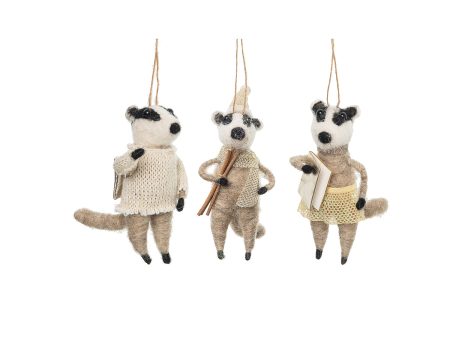 Backpacking Badgers Ornament Set For Sale