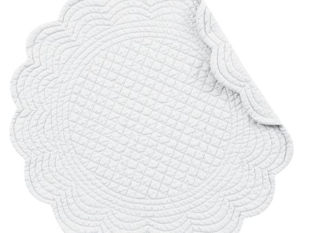 White Quilted Round Placemat For Discount