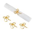 Gold Ribbon Napkin Ring, Set of 4 Online