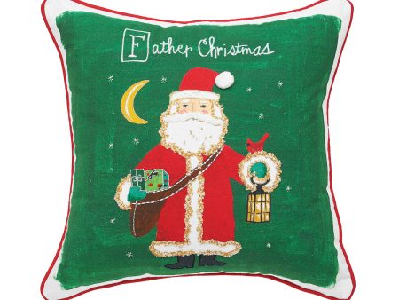 Father Christmas Alphabet Pillow on Sale