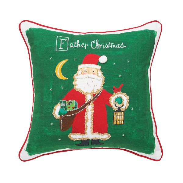 Father Christmas Alphabet Pillow on Sale