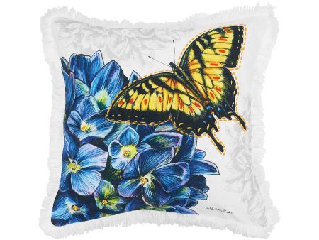 Botanical Butterfly Floral Pillow Online