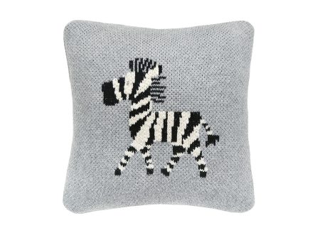 Zebra Knit Mini Pillow Online Sale