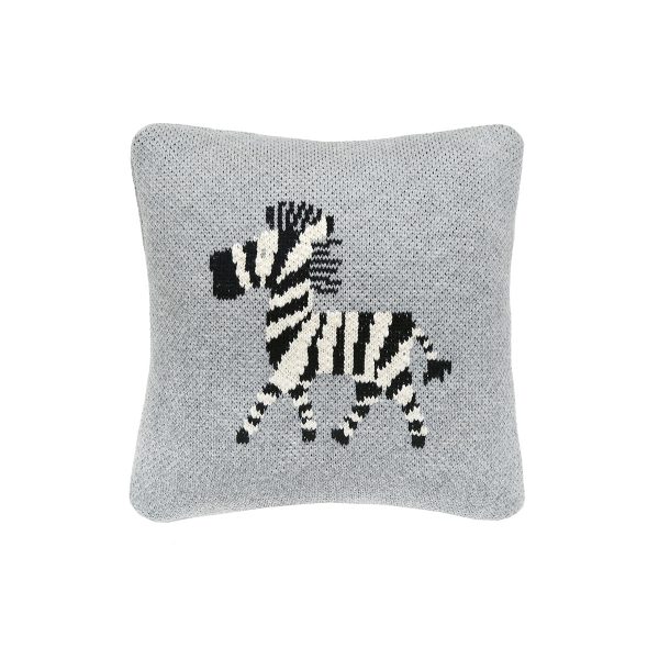 Zebra Knit Mini Pillow Online Sale