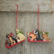 Cats & Dogs Sled Ornaments, Asst. of 2 on Sale