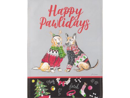 Happy Pawlidays Garden Flag For Sale