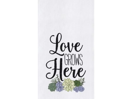 Love Grows Hers Succulent Kitchen Towel Fashion