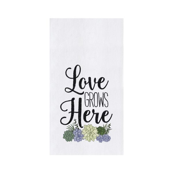 Love Grows Hers Succulent Kitchen Towel Fashion