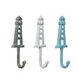 White Blue & Green Lighthouse Hanger, Asst. of 3 Online Sale