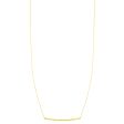 14K Gold Diamond Cut Thin Bar Necklace on Sale