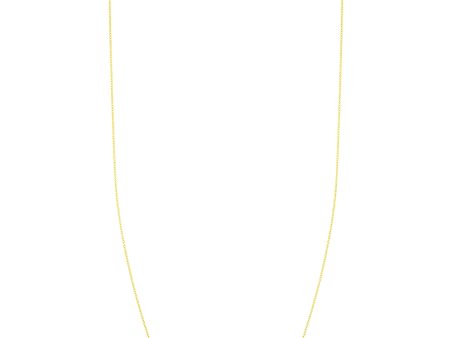 14K Gold Diamond Cut Thin Bar Necklace on Sale