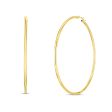 14K Gold 2x60mm Polished Hoop Earring For Cheap