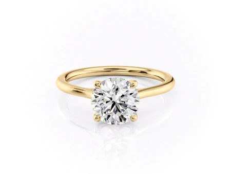 The Lexie Set With A 3.5 Carat Round Moissanite Hot on Sale