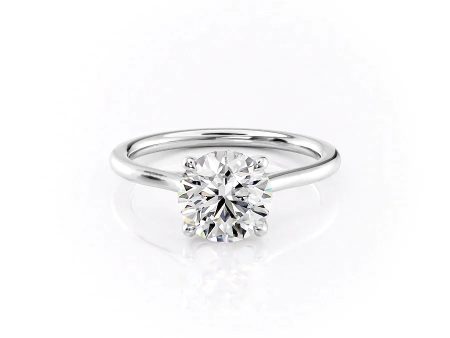 The Lexie Set With A 1.5 Carat Round Moissanite For Sale