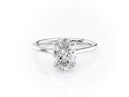 The Lexie Set With A 2.5 Carat Oval Moissanite For Sale