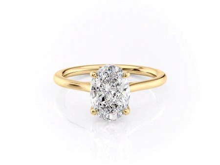 The Lexie Set With A 4.5 Carat Oval Moissanite For Cheap